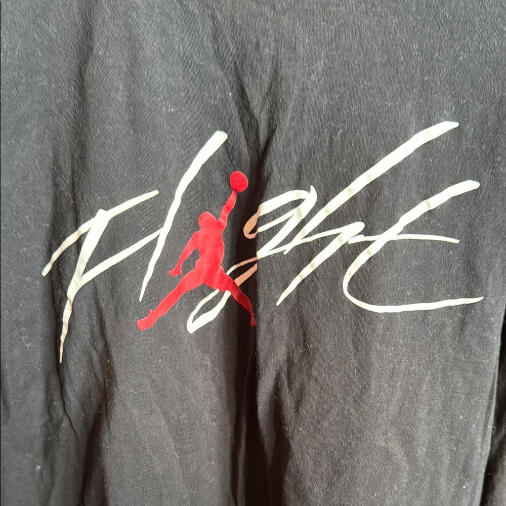 Jordan Black and Red Long Sleeve Tee